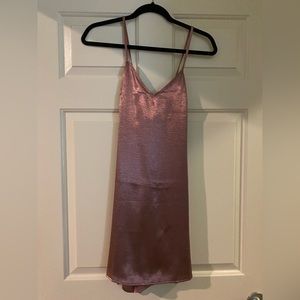 Satin Mauve slip dress- LF